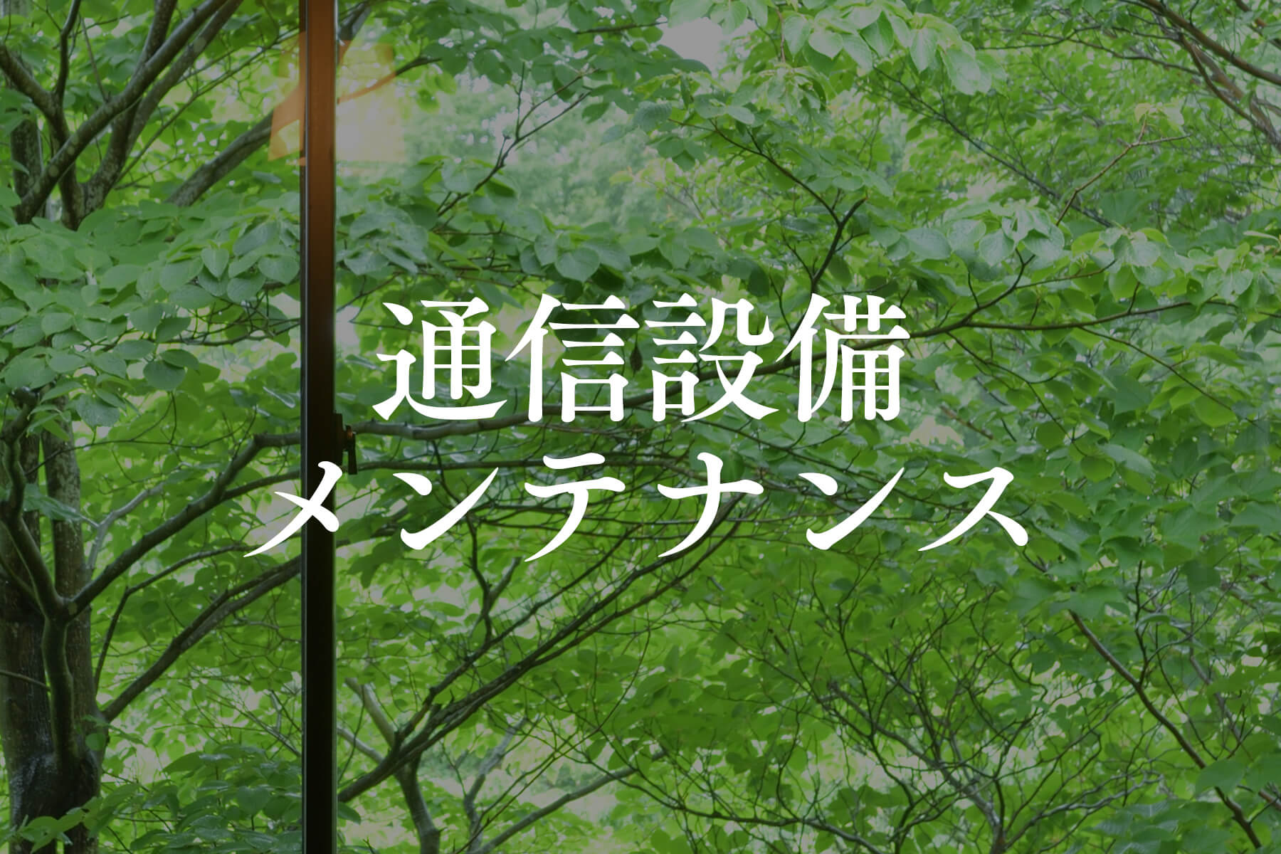 通信設備メンテナンス